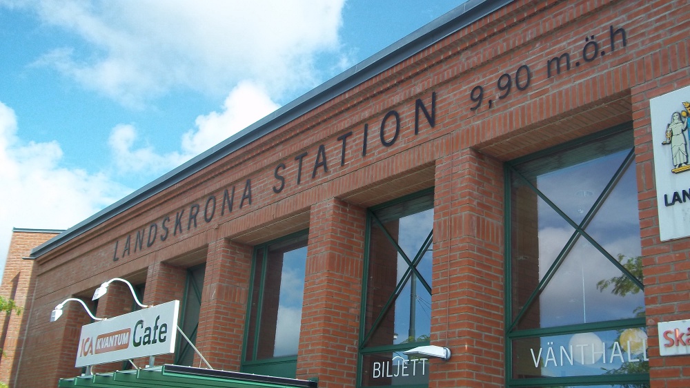 Etwa 15 Minuten mit dem Zug, und man steht am Bahnhof von Landskrona.